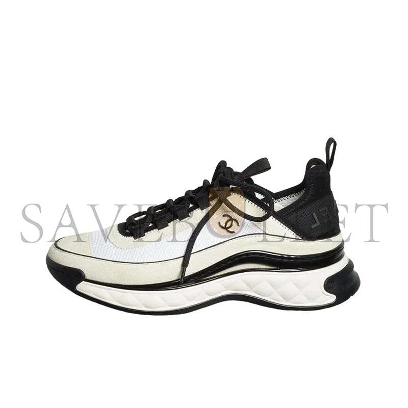 CHANEL SNEAKERS FABRIC & SUEDE CALFSKIN WHITE G39070 Y56144 0Q241 CHANEL SNEAKERS FABRIC & SUEDE CALFSKIN WHITE G39070 Y56144 0Q241